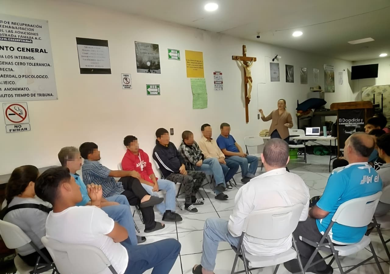 Espacio para pláticas motivacionales del Centro de Rehabilitación La Sagrada Familia